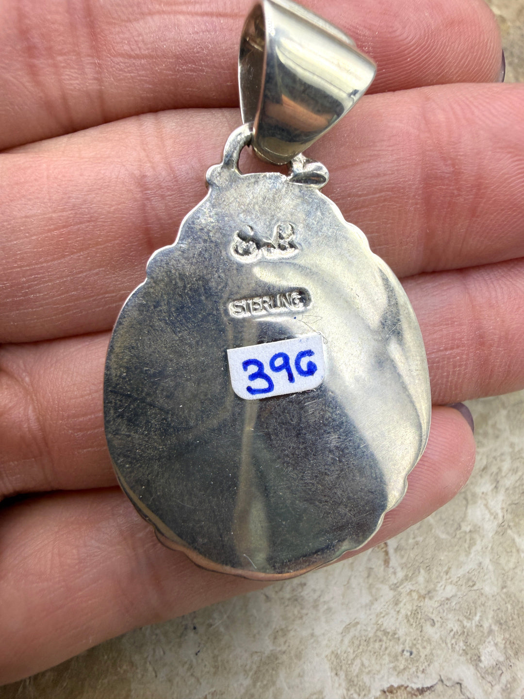 RARE Gaspeite (Canada) Sterling Silver Pendant