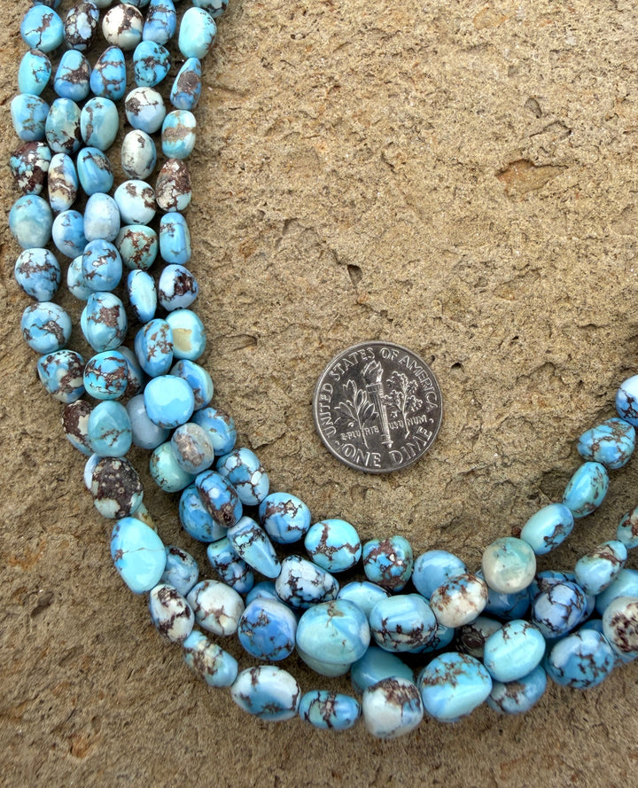 RARE Golden Hills AA+ Turquoise (Kazakhstan) 4-7mm Rounded