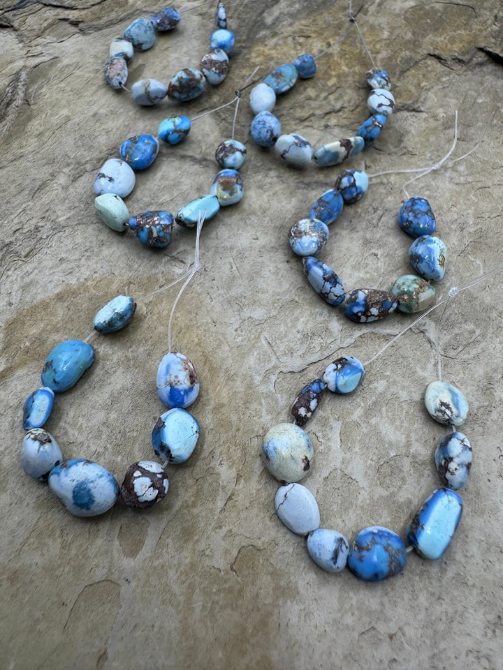 RARE Golden Hills Turquoise (Kazakhstan) 4-6mm Set of 8