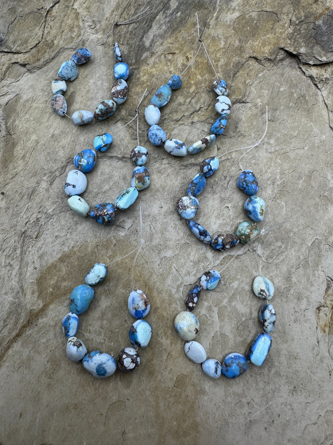 RARE Golden Hills Turquoise (Kazakhstan) 4-6mm Set of 8