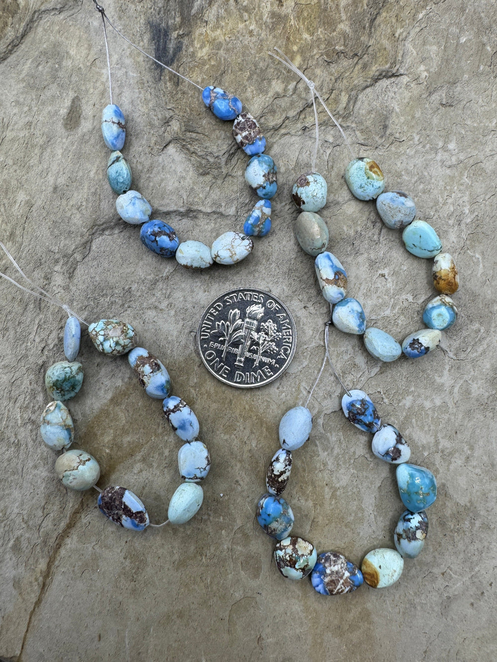 RARE Golden Hills Turquoise (Kazakhstan) 4x5mm-6x7mm Set