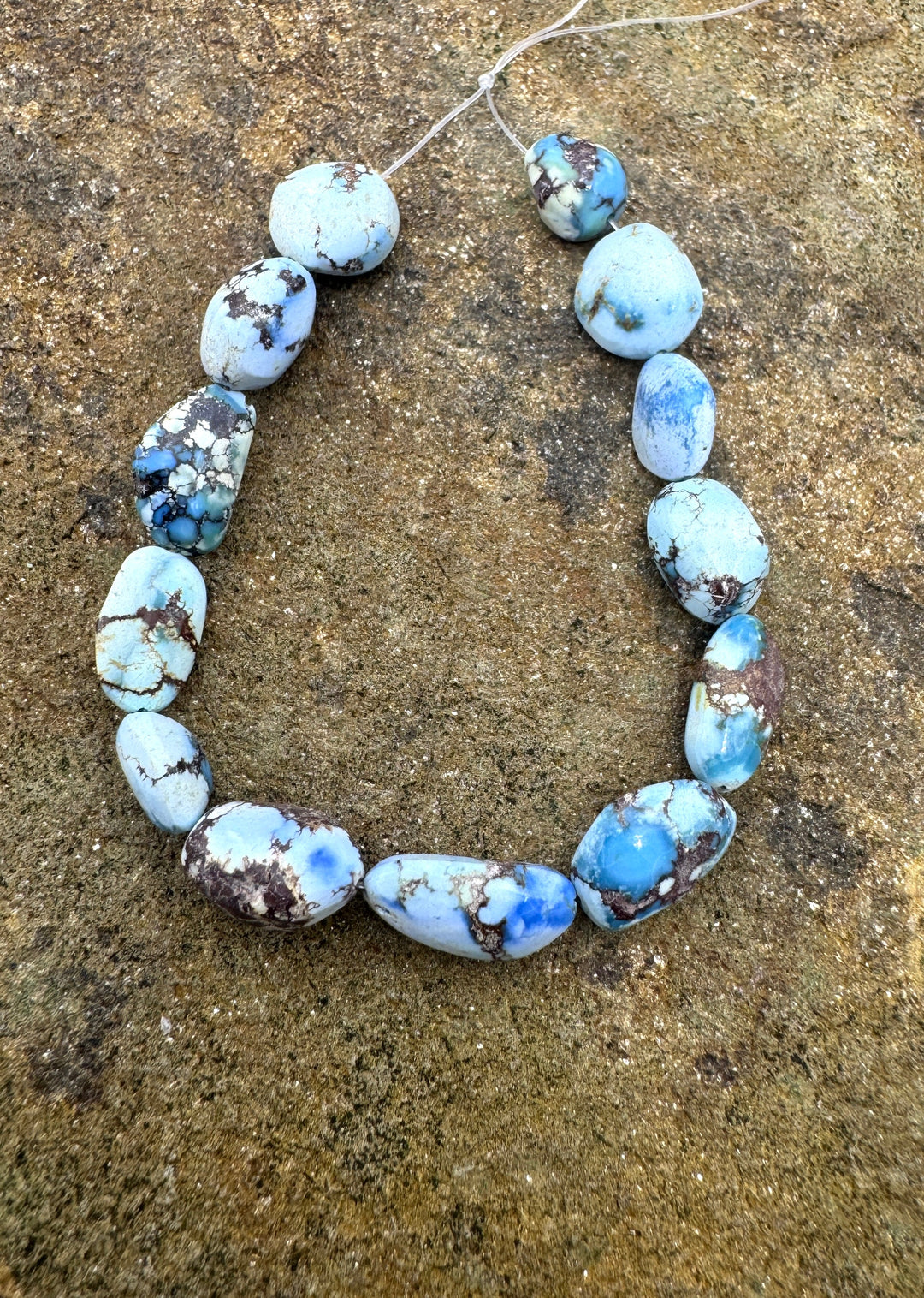 RARE Golden Hills Turquoise (Kazakhstan) 6-8mm Irregular