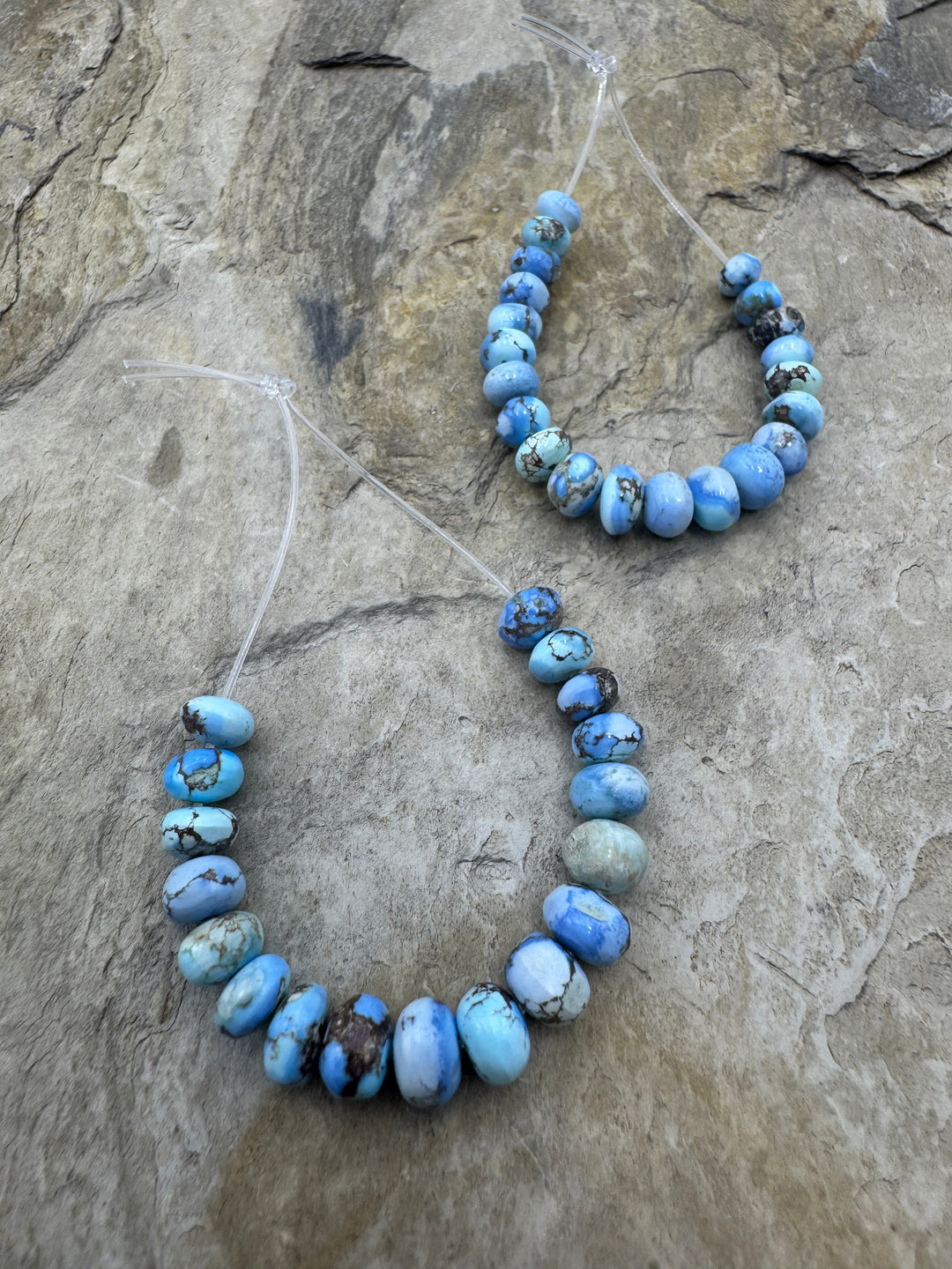 RARE Golden Hills Turquoise (Kazakhstan) 6mm Rondelle Beads