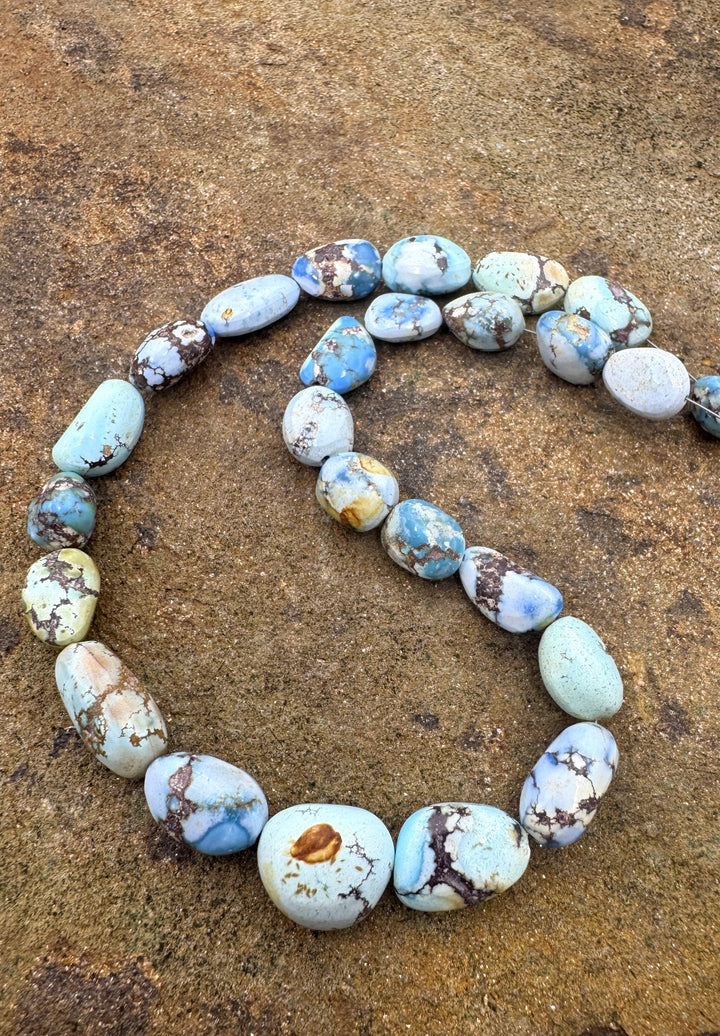 RARE Golden Hills Turquoise (Kazakhstan) 7x8-10x12mm