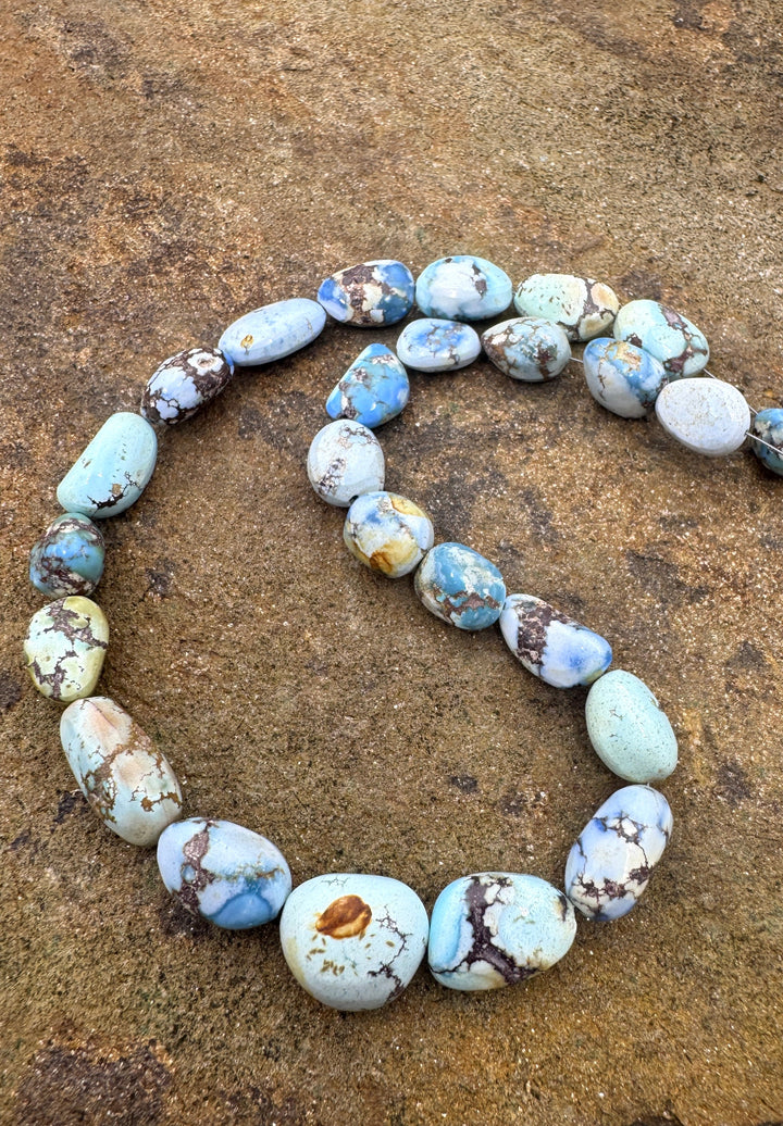 RARE Golden Hills Turquoise (Kazakhstan) 7x8-10x12mm