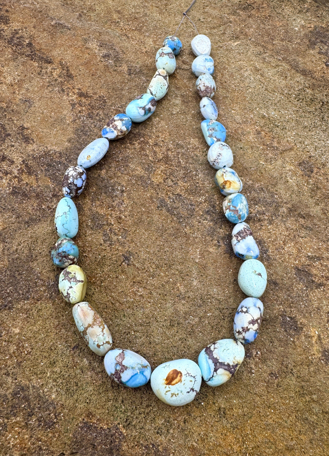 RARE Golden Hills Turquoise (Kazakhstan) 7x8-10x12mm