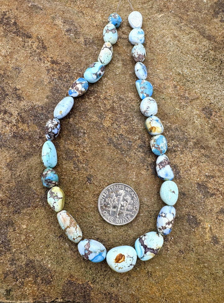 RARE Golden Hills Turquoise (Kazakhstan) 7x8-10x12mm