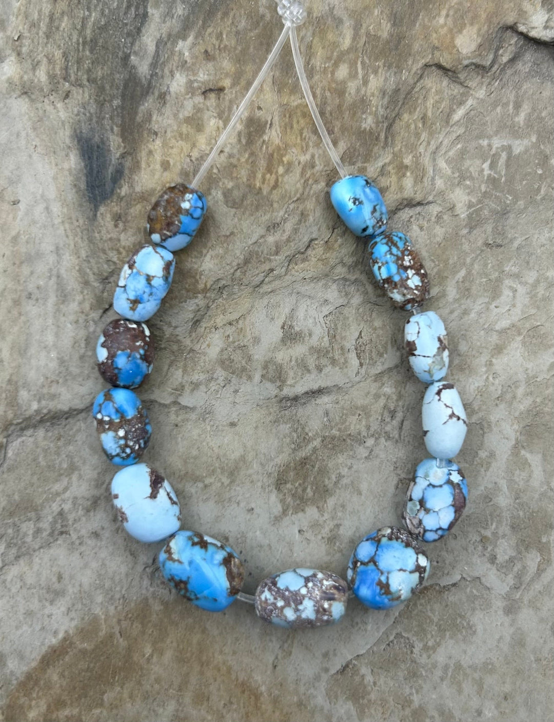 RARE Golden Hills Turquoise (Kazakhstan) Graduated Rounded