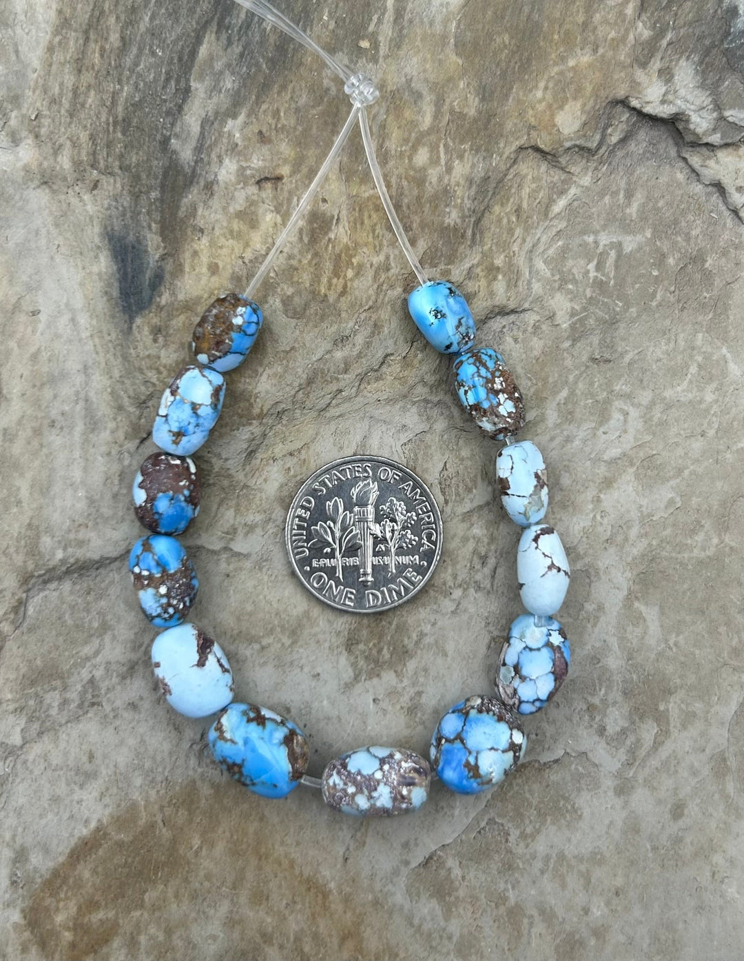 RARE Golden Hills Turquoise (Kazakhstan) Graduated Rounded