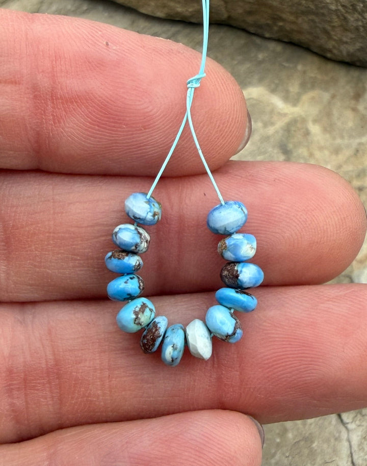 RARE Golden Hills Turquoise (Kazakhstan) Handcut 3.5-4mm