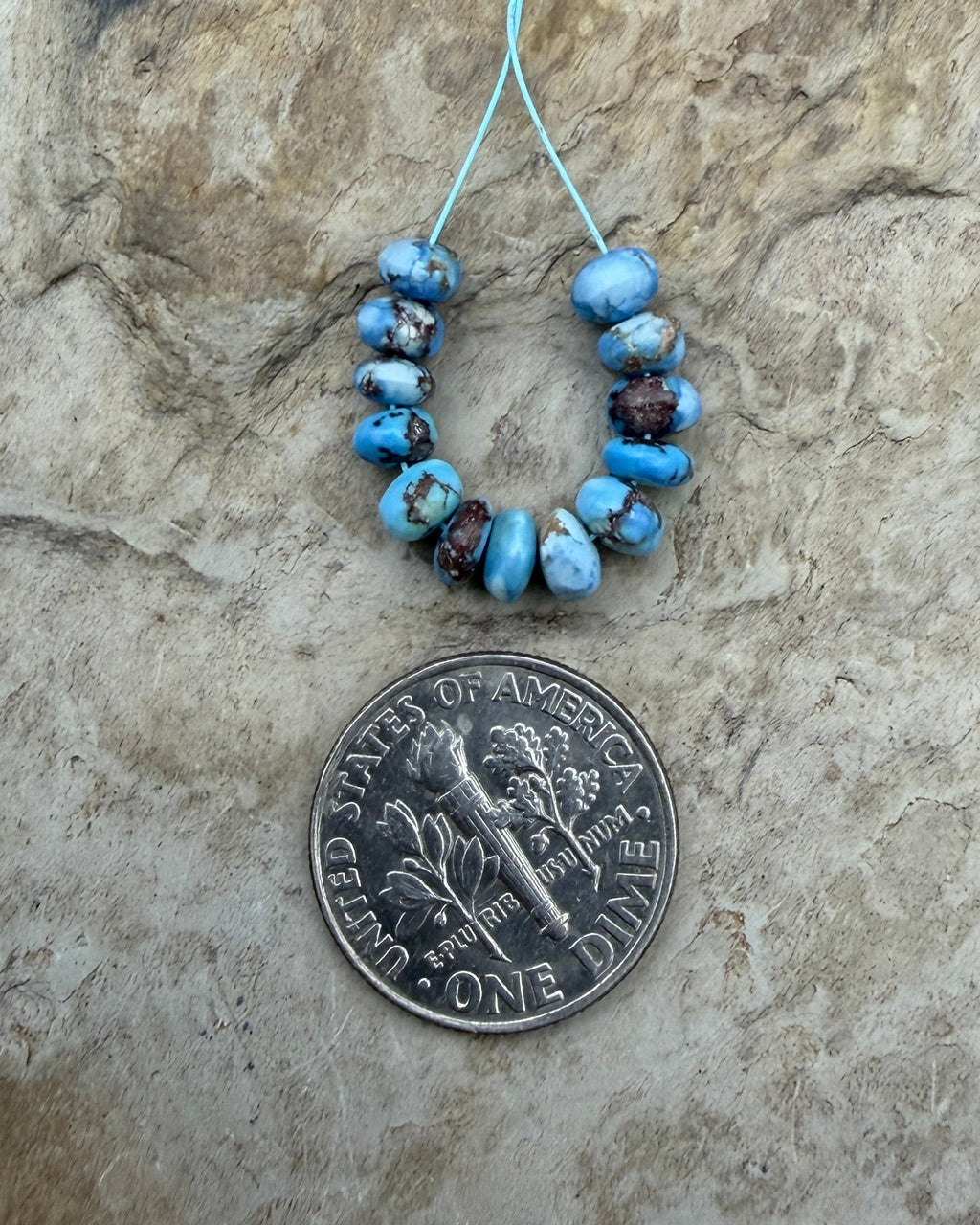 RARE Golden Hills Turquoise (Kazakhstan) Handcut 3.5-4mm