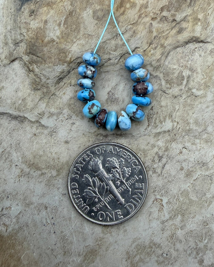 RARE Golden Hills Turquoise (Kazakhstan) Handcut 3.5-4mm