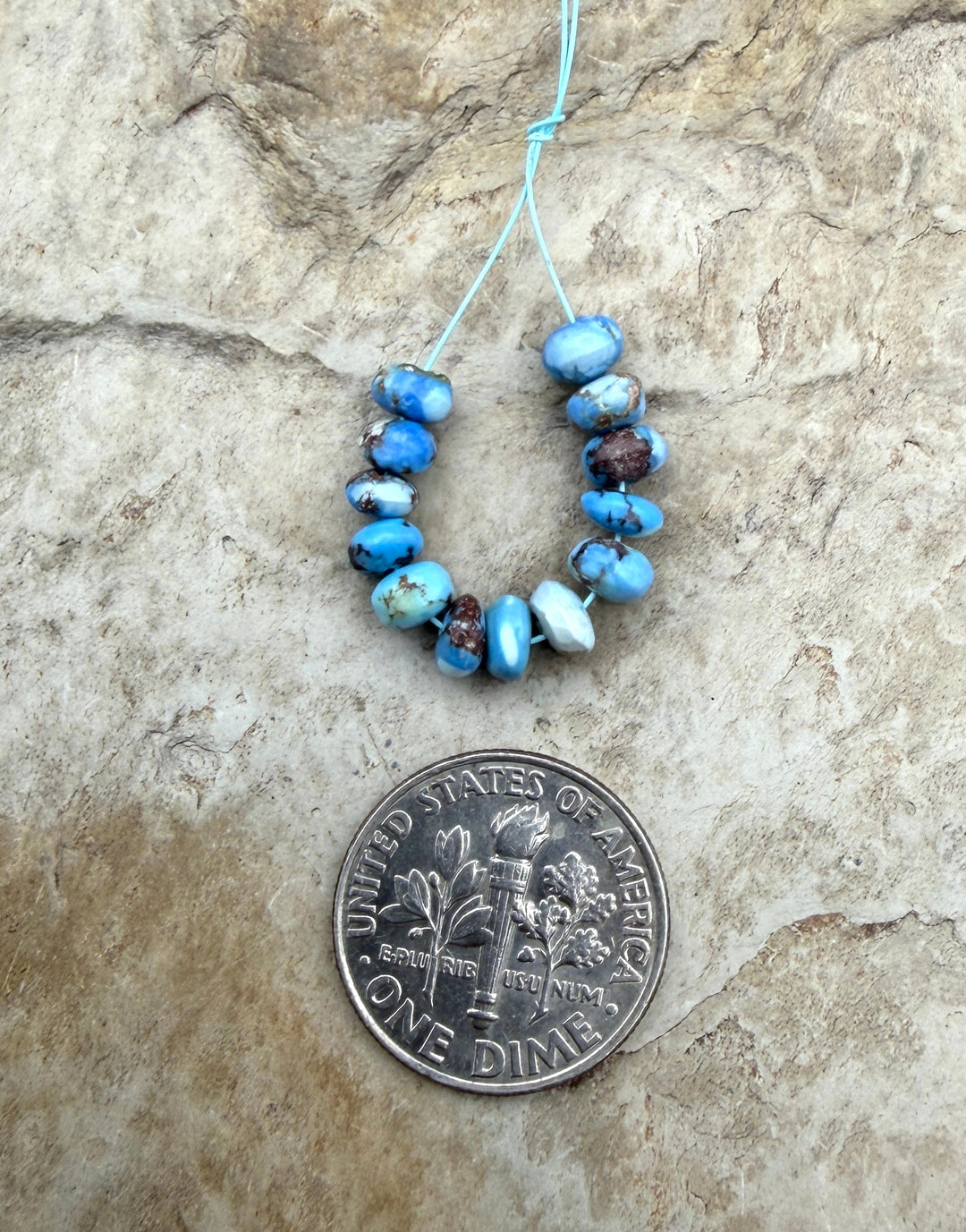 RARE Golden Hills Turquoise (Kazakhstan) Handcut 3.5-4mm