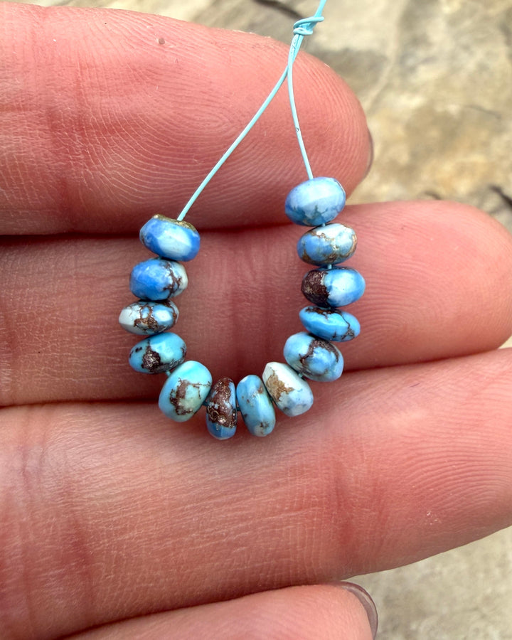 RARE Golden Hills Turquoise (Kazakhstan) Handcut 3.5-4mm