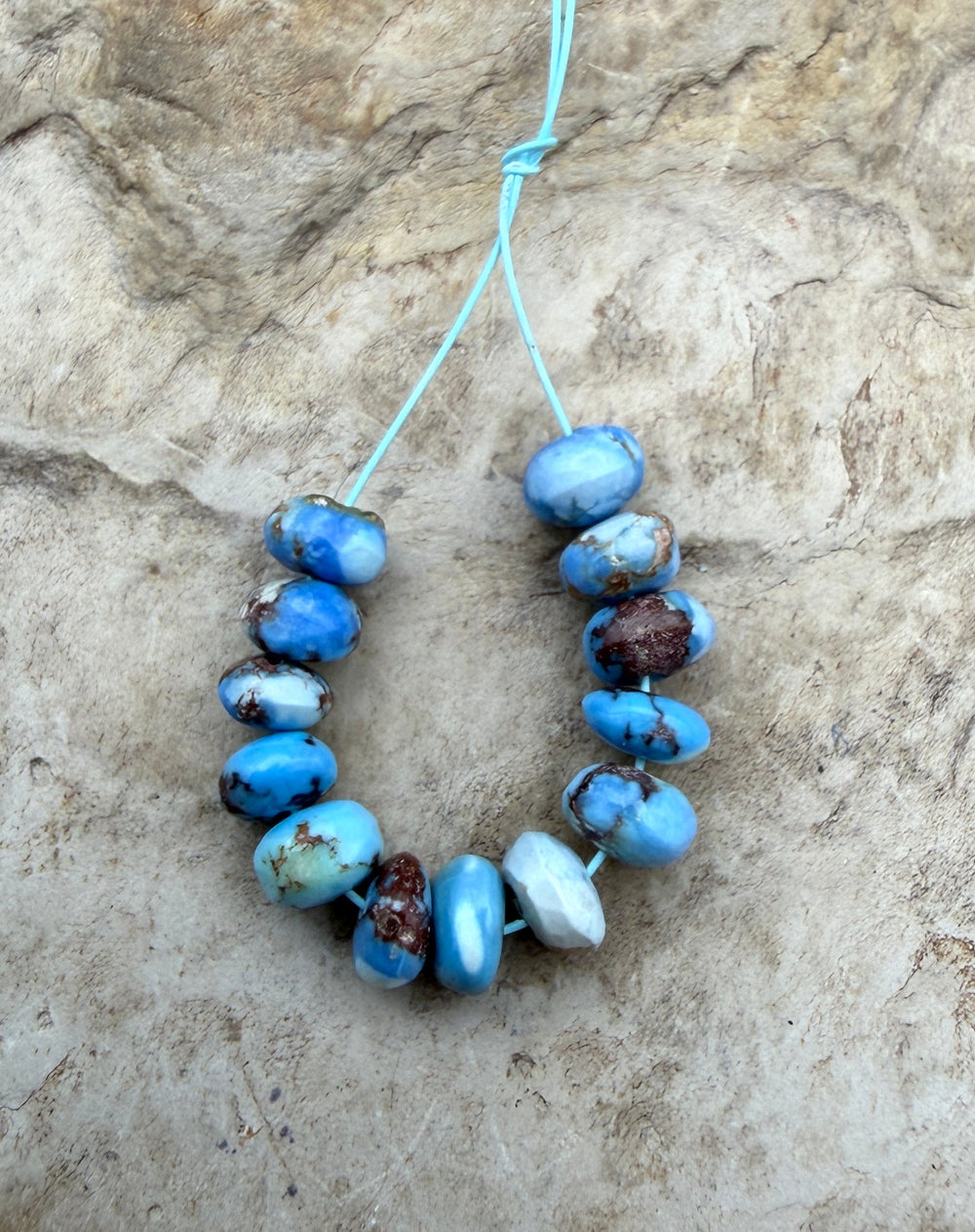 RARE Golden Hills Turquoise (Kazakhstan) Handcut 3.5-4mm