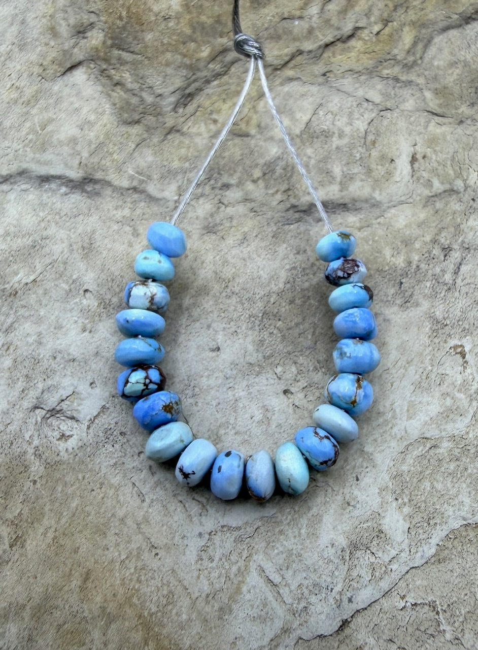 RARE Golden Hills Turquoise (Kazakhstan) Handcut Rondell