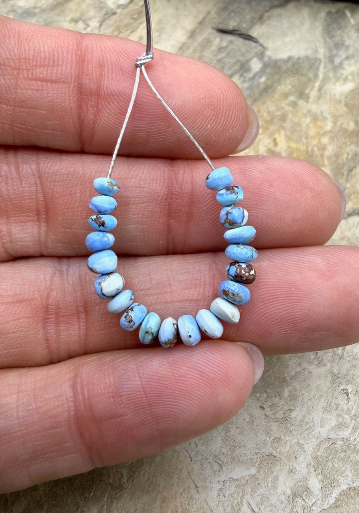 RARE Golden Hills Turquoise (Kazakhstan) Handcut Rondell