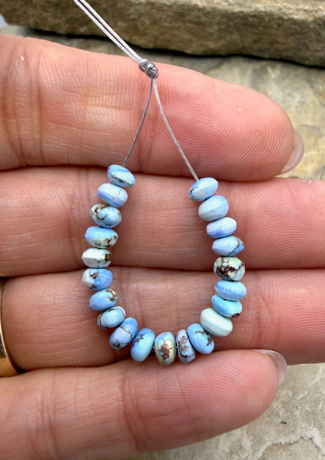 RARE Golden Hills Turquoise (Kazakhstan) Handcut Rondell