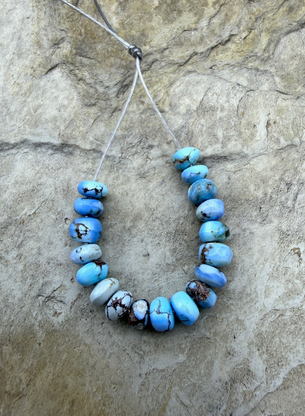 RARE Golden Hills Turquoise (Kazakhstan) Handcut Rondell