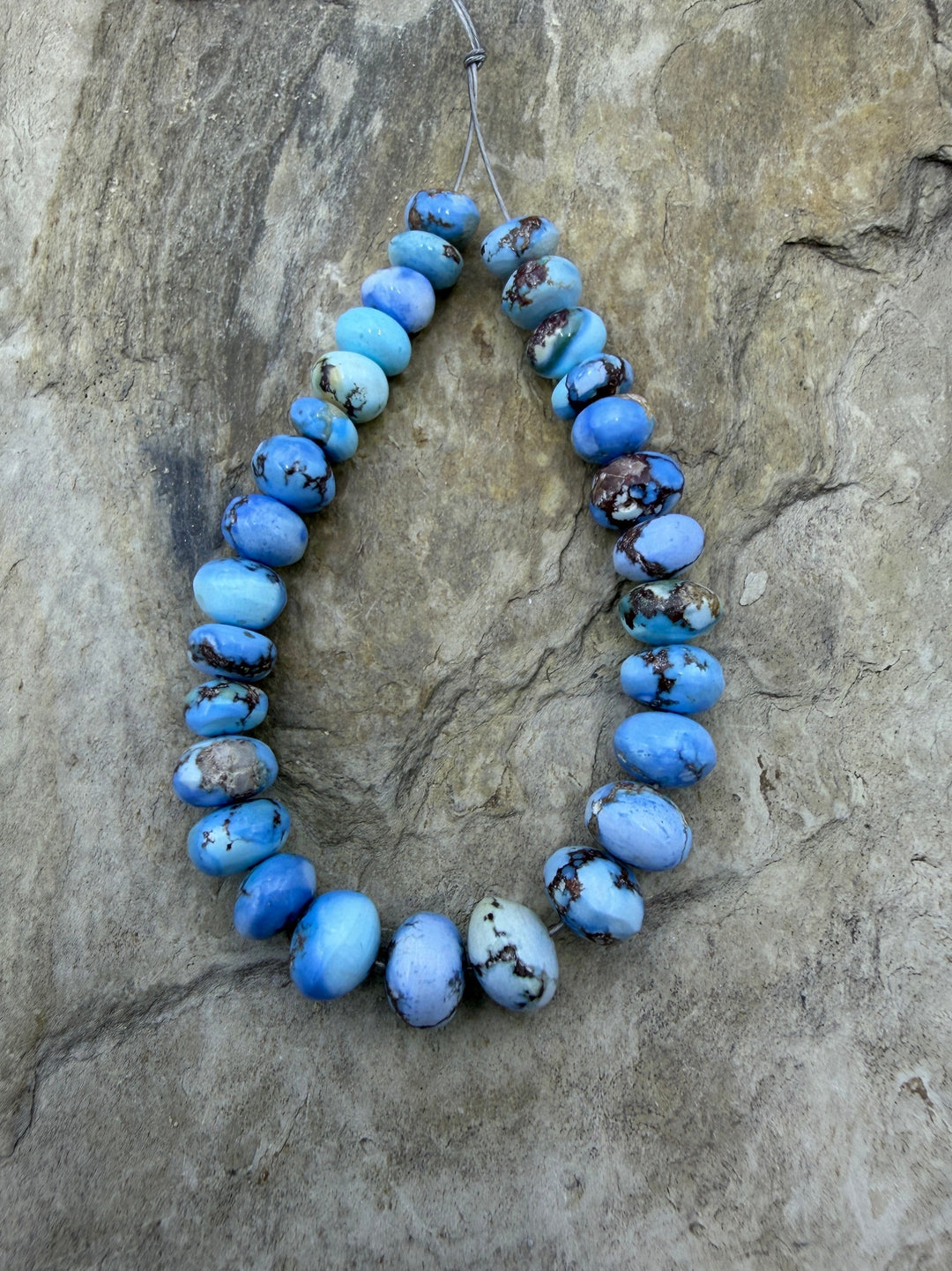 RARE Golden Hills Turquoise (Kazakhstan) Handcut Rondell