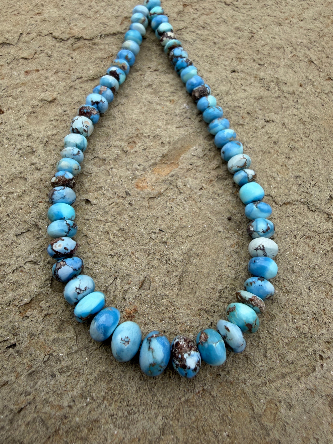 RARE Golden Hills Turquoise (Kazakhstan) Handcut Rondell