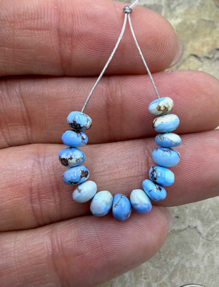 RARE Golden Hills Turquoise (Kazakhstan) Handcut Rondell