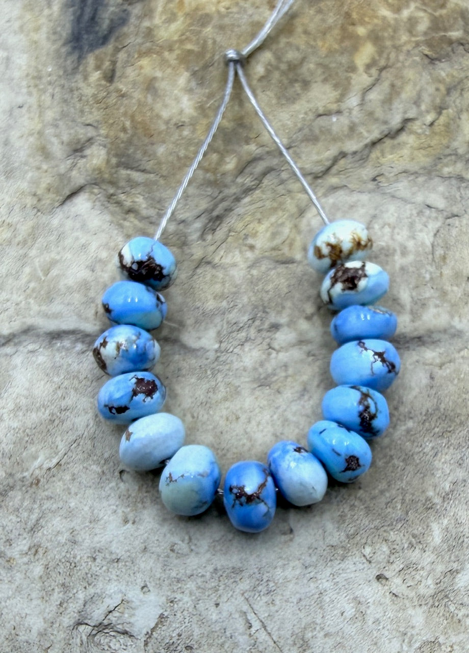 RARE Golden Hills Turquoise (Kazakhstan) Handcut Rondell