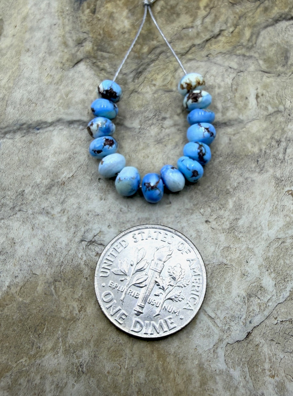 RARE Golden Hills Turquoise (Kazakhstan) Handcut Rondell