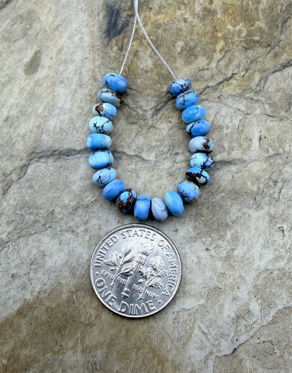 RARE Golden Hills Turquoise (Kazakhstan) Handcut Rondell