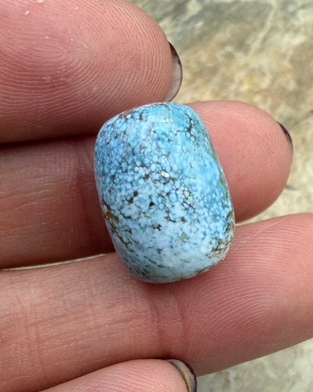 RARE Golden Hills Turquoise (Kazakhstan) Large Barrel Bead