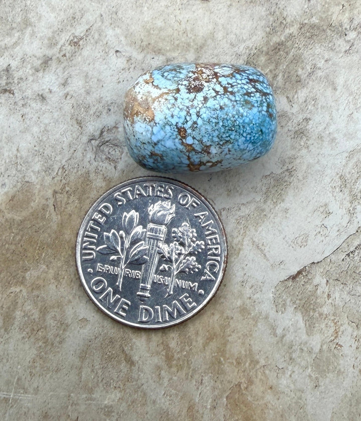 RARE Golden Hills Turquoise (Kazakhstan) Large Barrel Bead