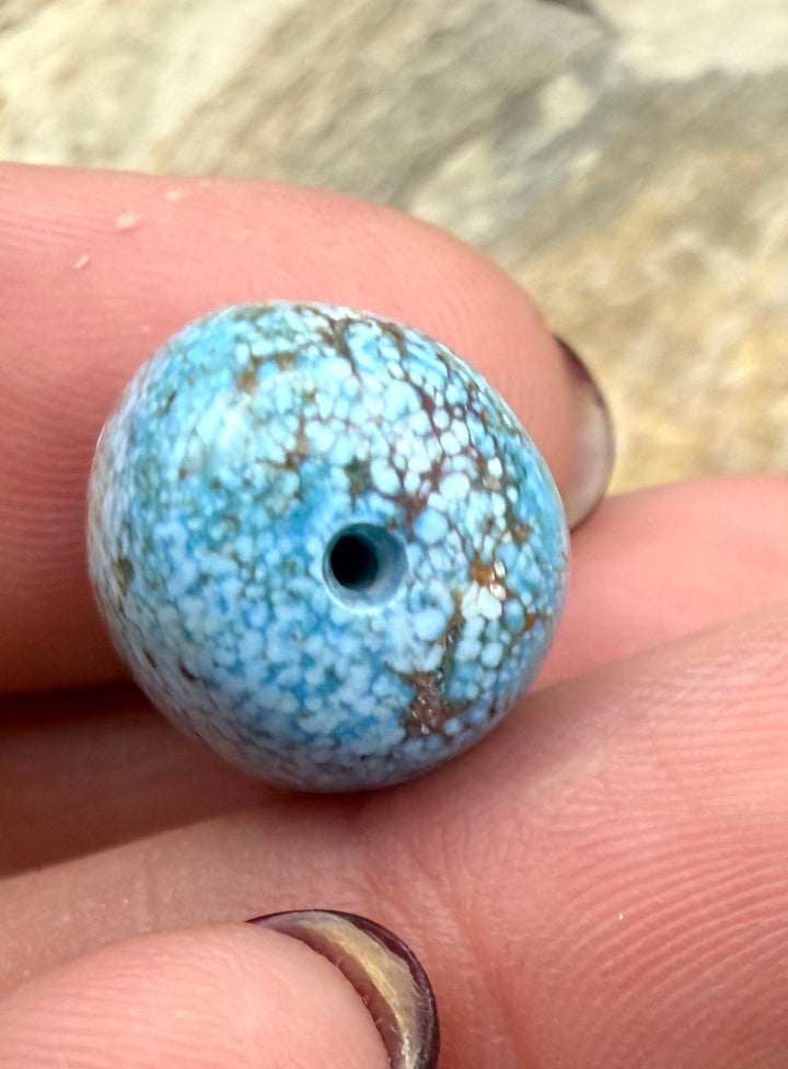 RARE Golden Hills Turquoise (Kazakhstan) Large Barrel Bead