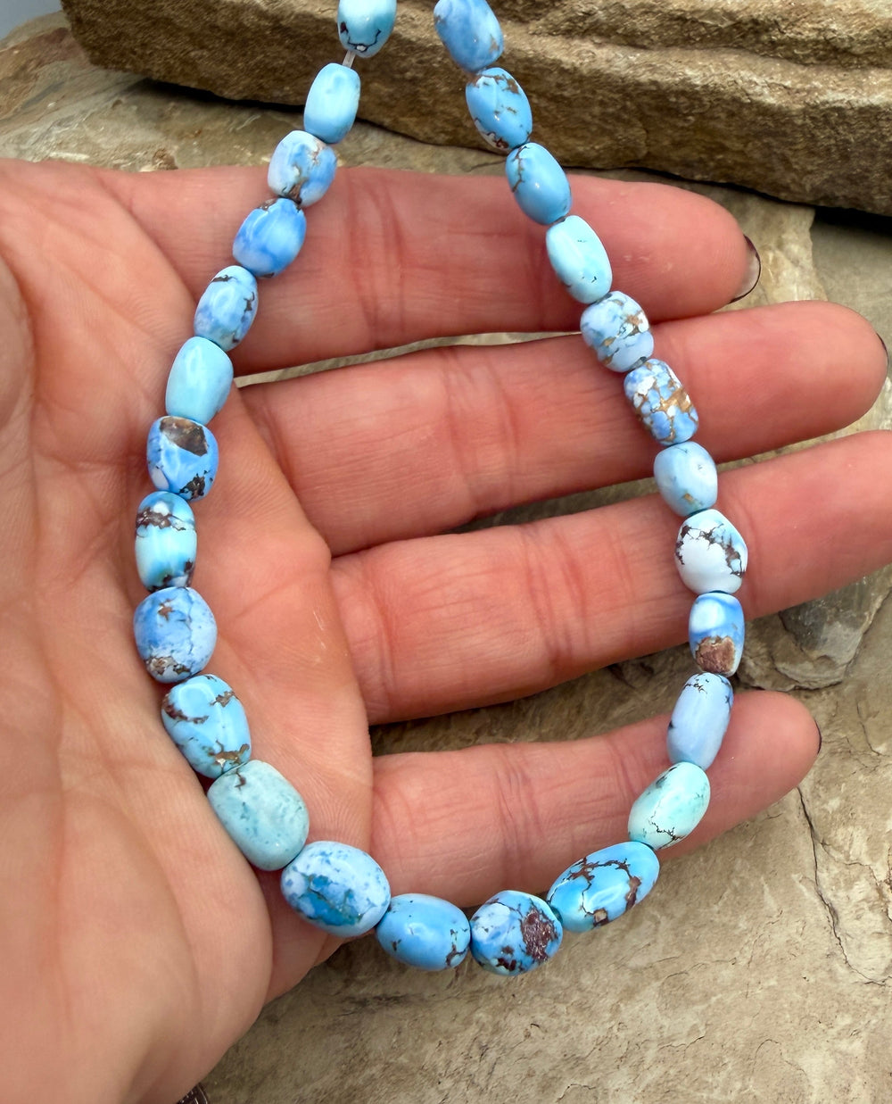 RARE Golden Hills Turquoise (Kazakhstan) Large Graduated
