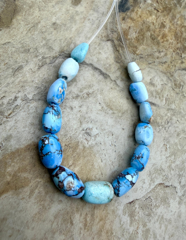 RARE Golden Hills Turquoise (Kazakhstan) Large Graduated