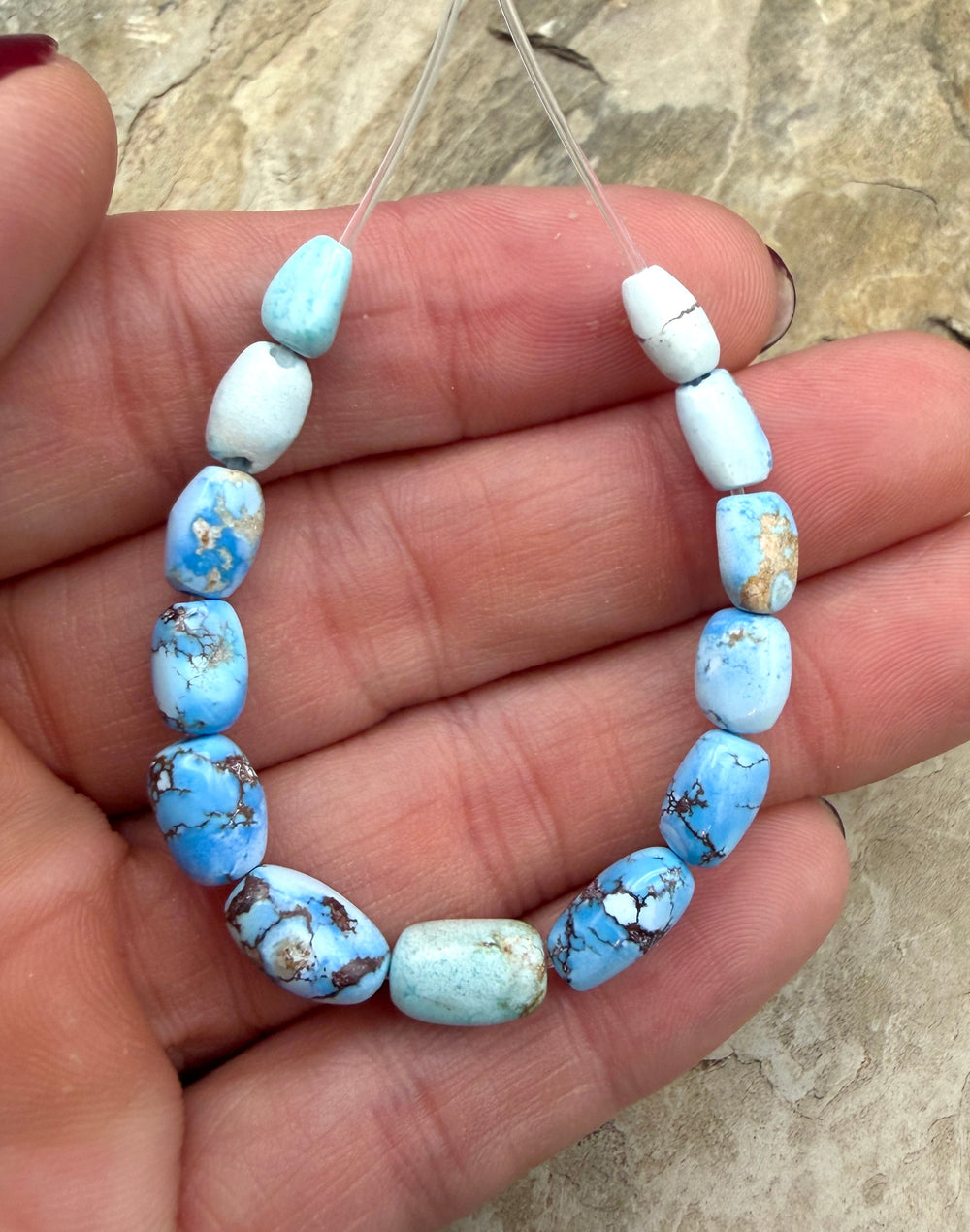 RARE Golden Hills Turquoise (Kazakhstan) Large Graduated