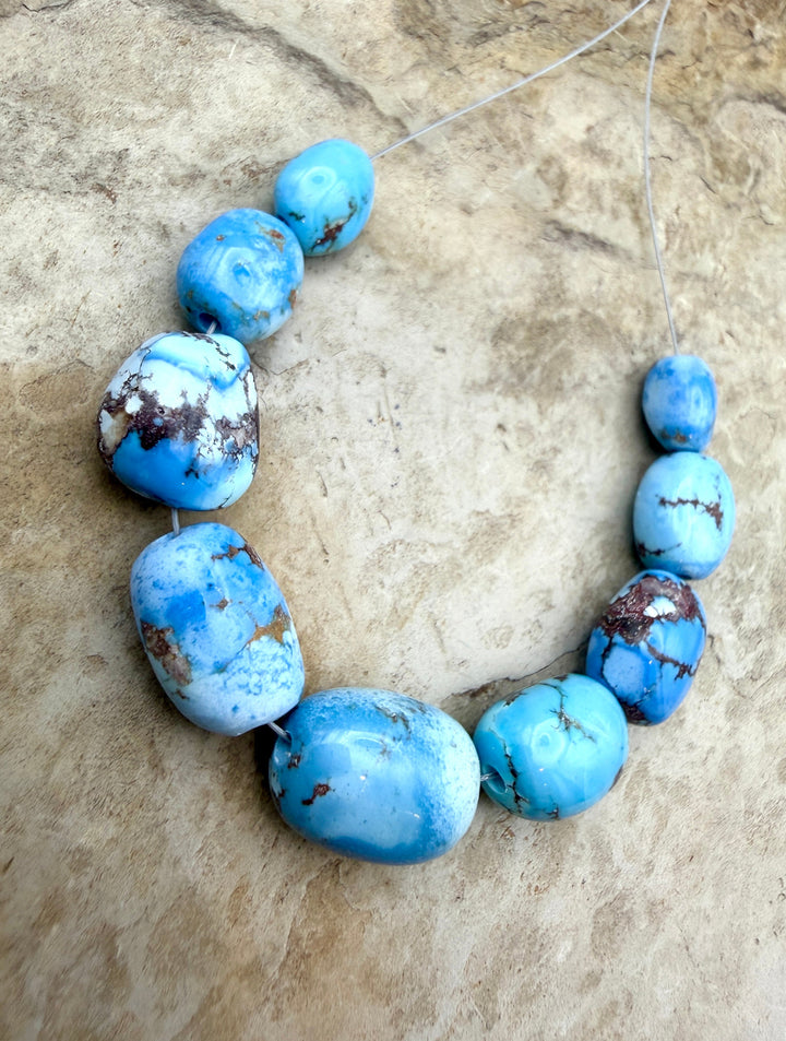 RARE Golden Hills Turquoise (Kazakhstan) Large Graduated