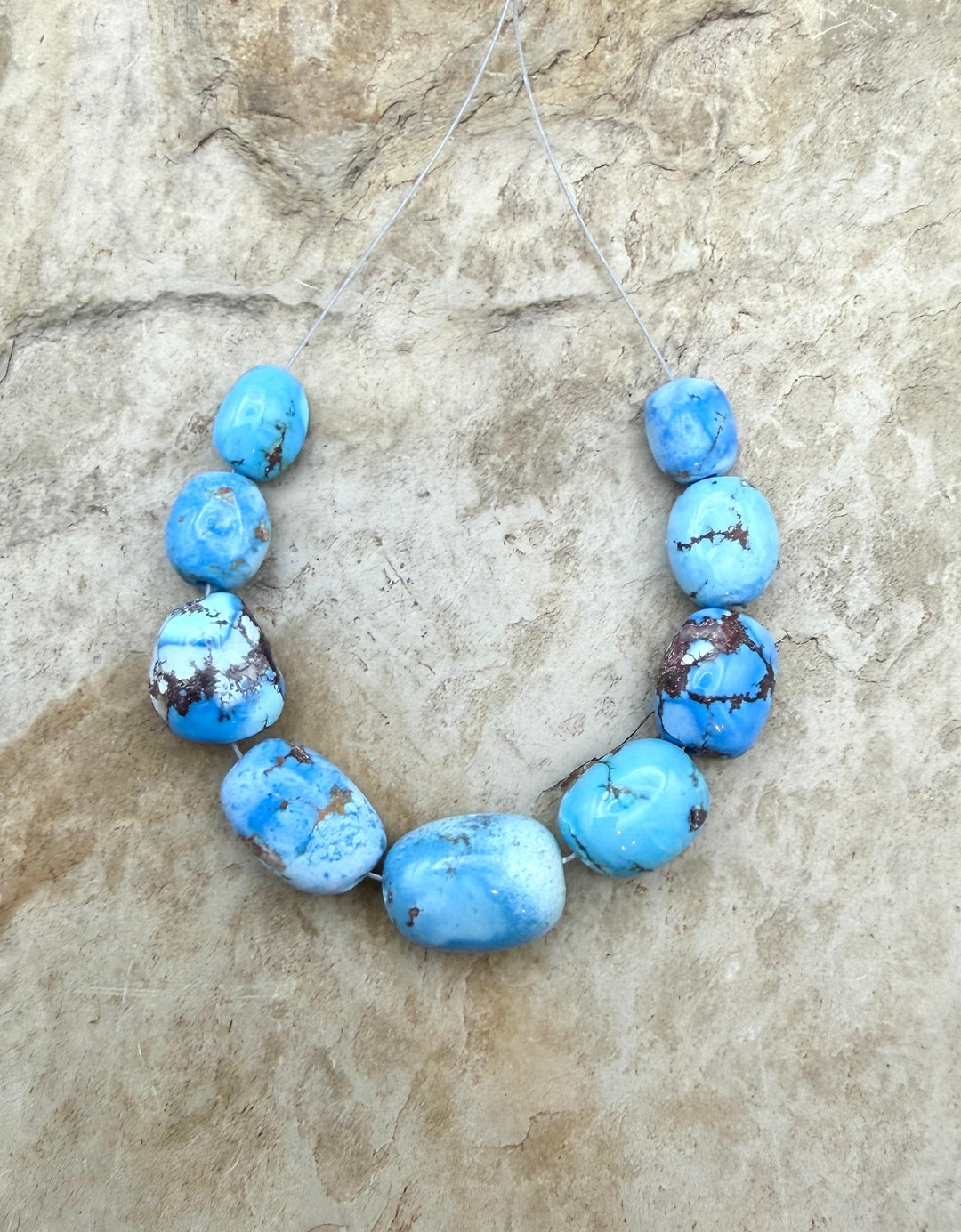 RARE Golden Hills Turquoise (Kazakhstan) Large Graduated