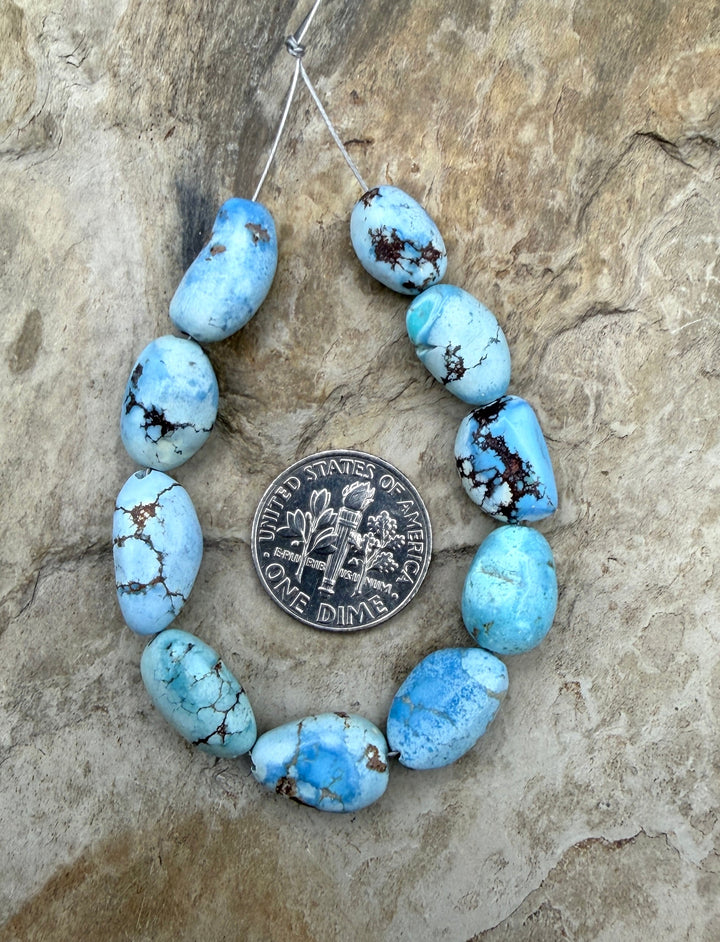 RARE Golden Hills Turquoise (Kazakhstan) Large Nugget Beads