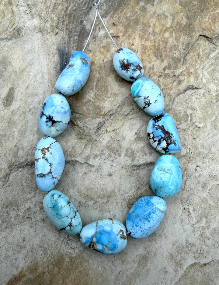 RARE Golden Hills Turquoise (Kazakhstan) Large Nugget Beads