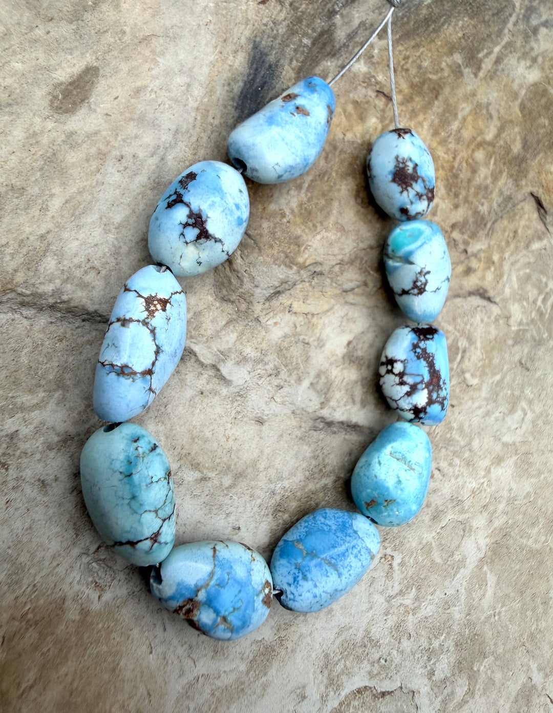 RARE Golden Hills Turquoise (Kazakhstan) Large Nugget Beads