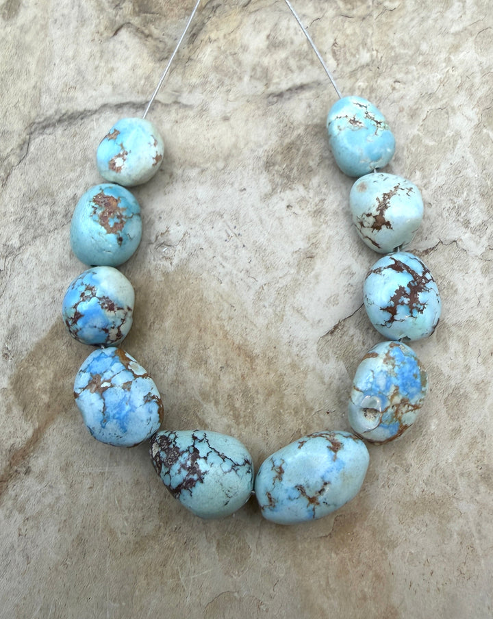 RARE Golden Hills Turquoise (Kazakhstan) Large Nugget Beads