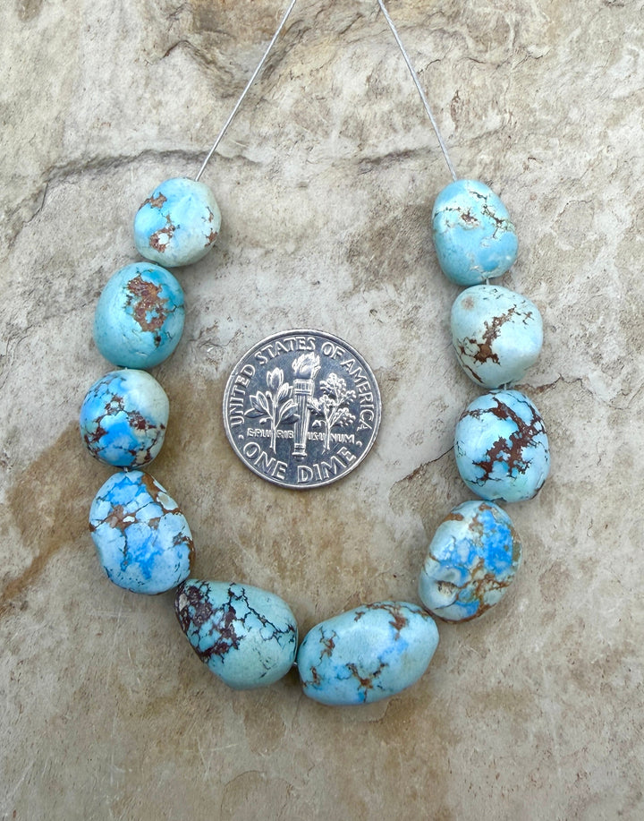 RARE Golden Hills Turquoise (Kazakhstan) Large Nugget Beads