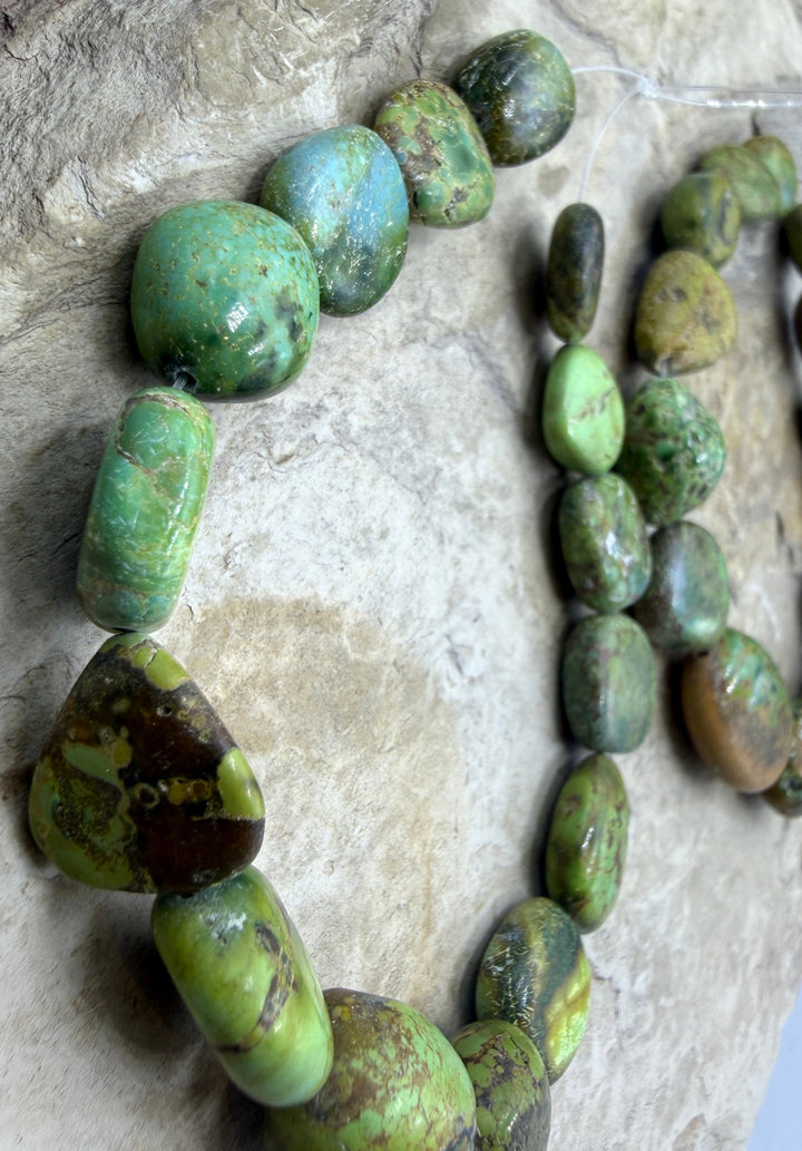 RARE Green Royston Turquoise (NV) Graduated Flat Nugget