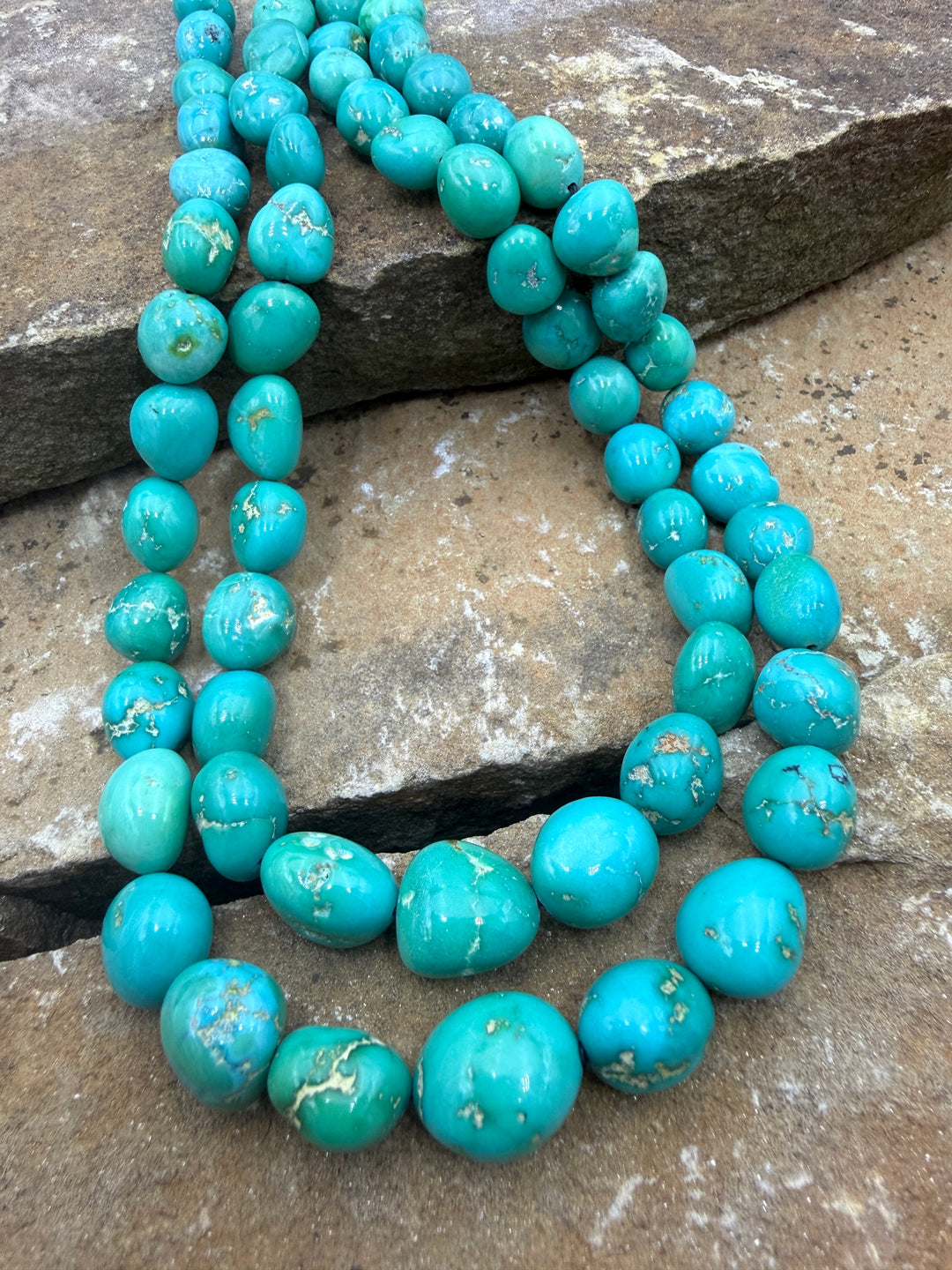 RARE Green Sleeping Beauty Turquoise (AZ) Graduated Nugget