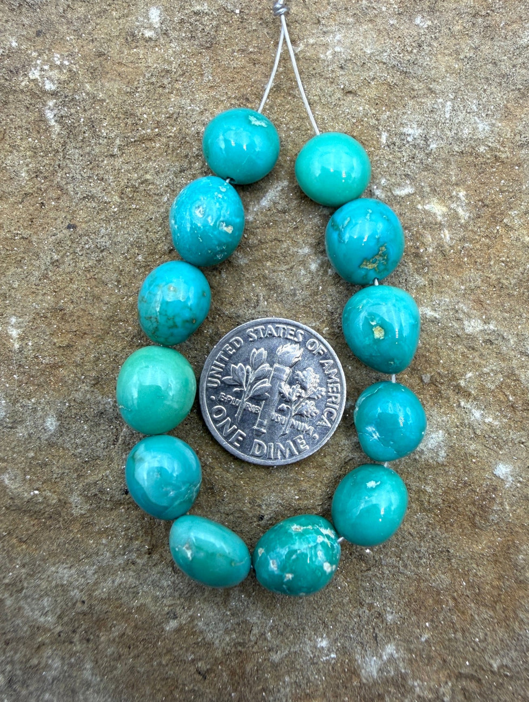 RARE Green Sleeping Beauty Turquoise (AZ) Nuggets 9-10mm