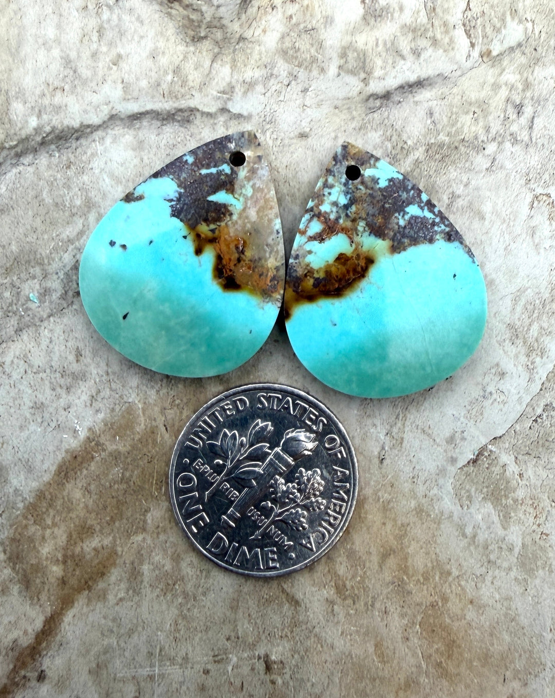 RARE Hardy Pit Kingman Turquoise (Arizona) Matching Earring