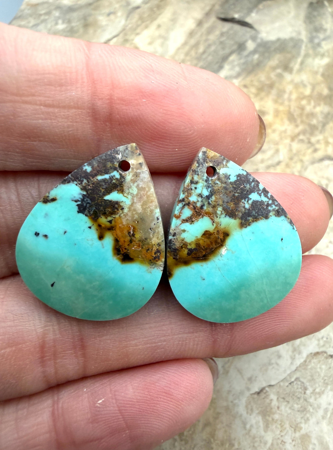 RARE Hardy Pit Kingman Turquoise (Arizona) Matching Earring