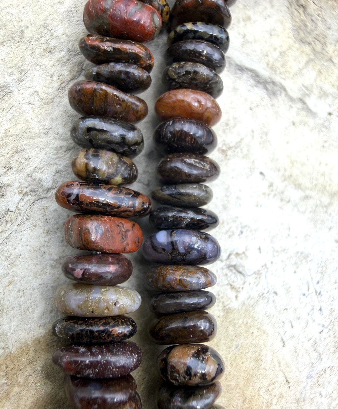 RARE High Pattern Utah Dinosaur Bone 4x6mm Stacked Nugget