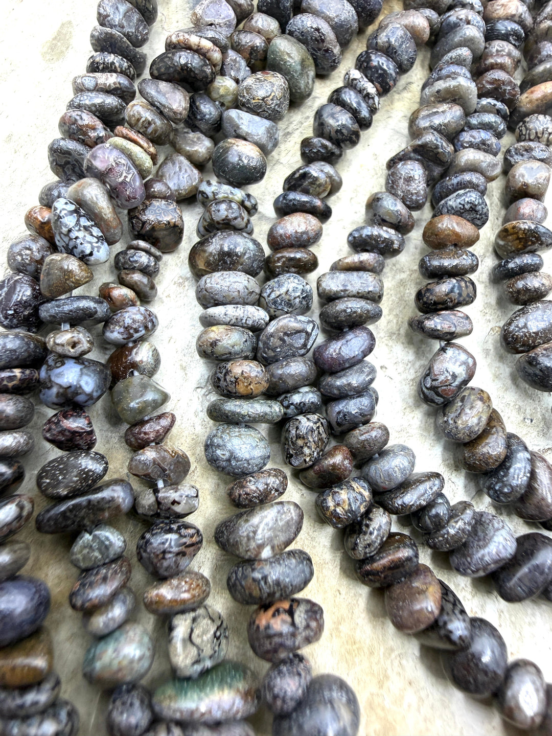 RARE High Pattern Utah Dinosaur Bone 5-6mm Rounded Nugget