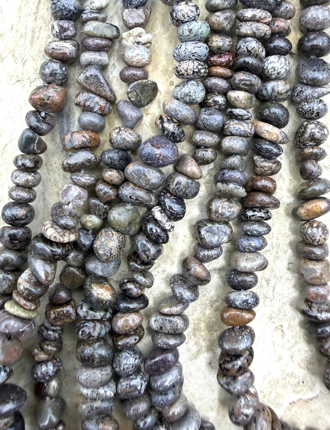 RARE High Pattern Utah Dinosaur Bone 5-6mm Rounded Nugget